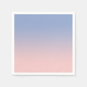 Light Pink to Blue Ombre Cocktail Paper Napkins