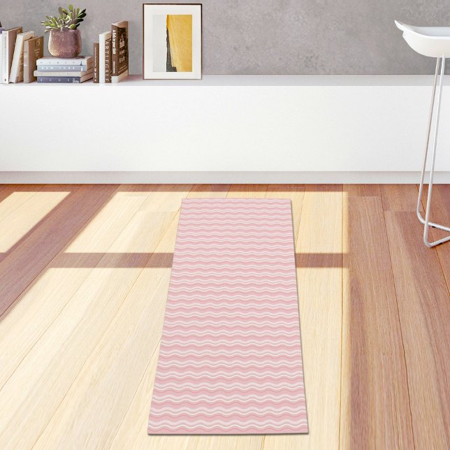 Light Pink Waves Pattern Yoga Mat (Creator Uploaded)