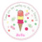 Light Pink Whimsical Ice Cream Party Cute Sticker