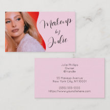 Light Pink with Black Script Photo Makeup