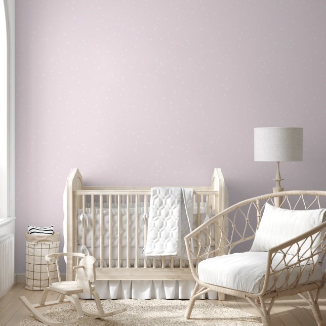 Light Pink with White Dots Neutral Aesthetic Kids Wallpaper (Kids)