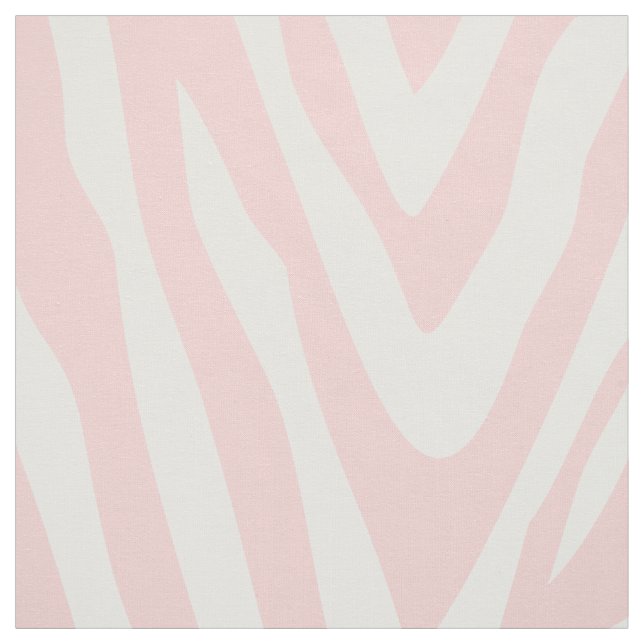 Light Pink Zebra Print Large Scale Fabric (Swatch)