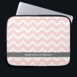 Light Pink Zig Zag Chevrons Pattern Laptop Sleeve<br><div class="desc">Personalise this stylish laptop sleeve with your name,  initials,  monogram or text of your choice.</div>