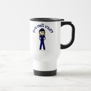 Light Police Officer Girl Travel Mug