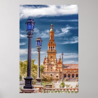 Light Posts at Plaza de Espana Poster