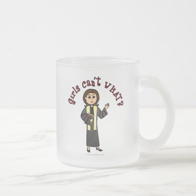 Light Preacher Frosted Glass Coffee Mug (Right)