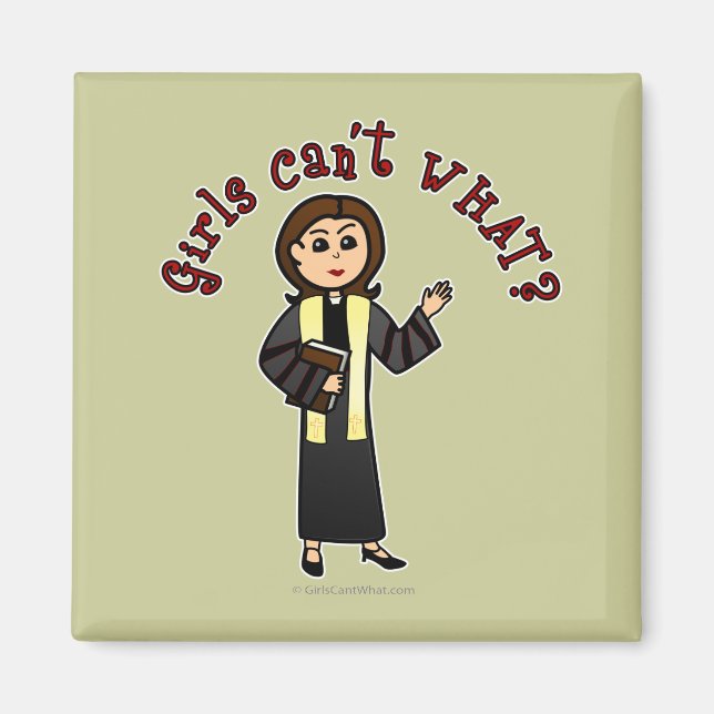Light Preacher Girl Magnet (Front)