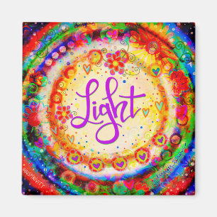 Light Pretty Floral Heart Modern Inspirivity Magnet