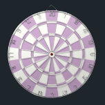 Light Purple And White Dartboard<br><div class="desc">Light Purple And White Dart Board</div>