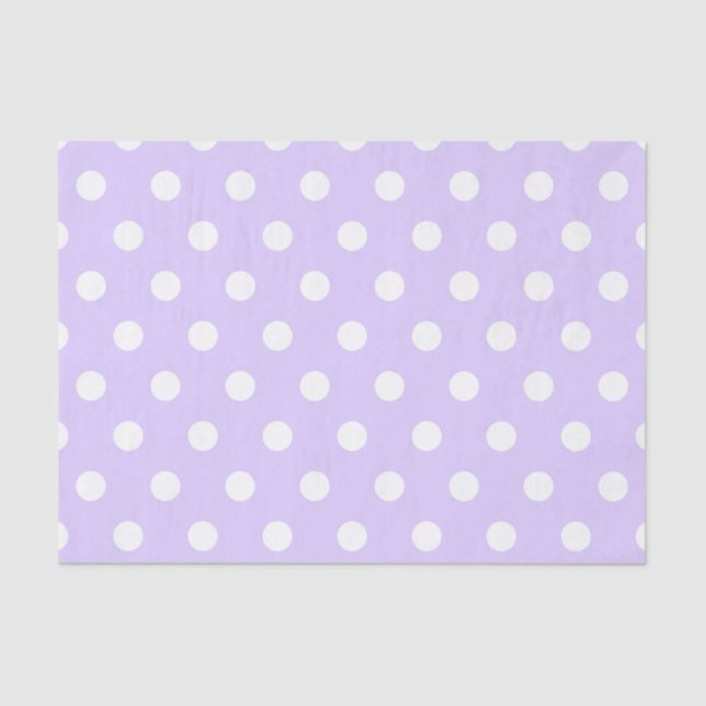 Light Purple and White Polka Dot  Tissue Paper (Front)