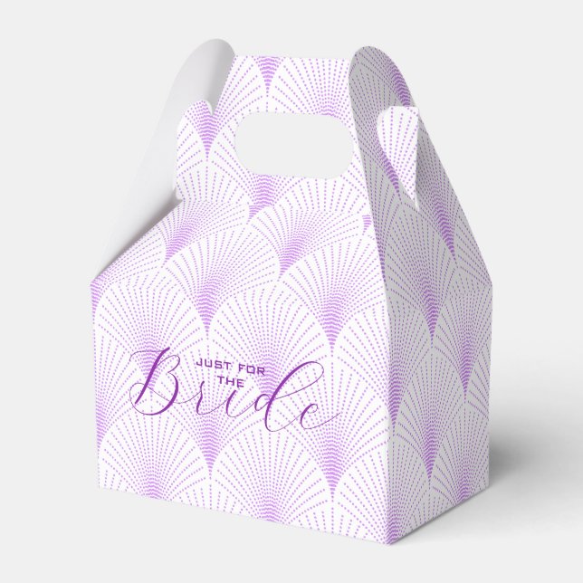 Light Purple Art Deco Pattern Custom text Favour Box (Front Side)