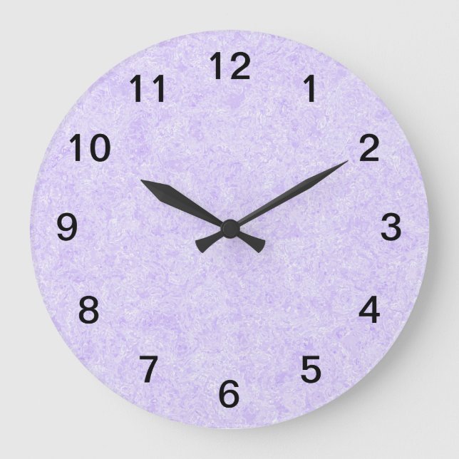 Light Purple Background Pattern. Large Clock (Front)