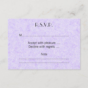 Light Purple Background Pattern. RSVP Card