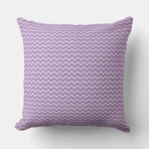 Light Purple Background with Zigzag Pattern Cushion
