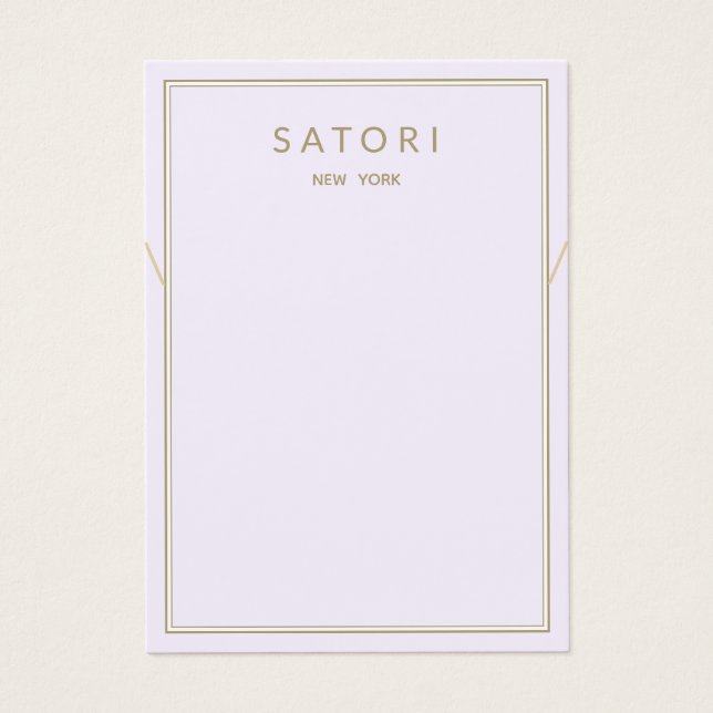 Light Purple Border Necklace Bracelet Display (Front)