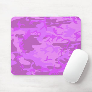 Light Purple Camouflage Pattern Mouse Mat