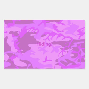 Light Purple Camouflage Rectangular Sticker