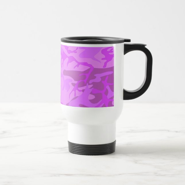 Light Purple Camouflage Travel Mug (Right)