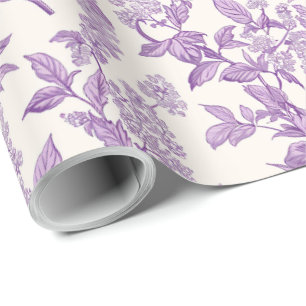 Light Purple Chinoiserie Decoupage Wrapping Paper