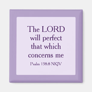 Light Purple Christian Faith Bible Verse Scripture Magnet