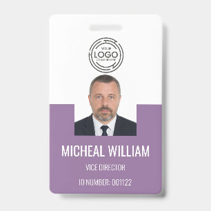 Light Purple Corporate ID Badge