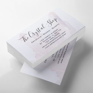 Light Purple Crystal Rock Shop Business Card