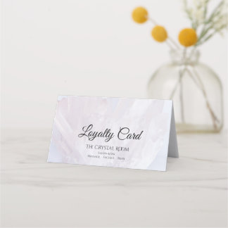 Light Purple Crystals Salon Spa Loyalty Card