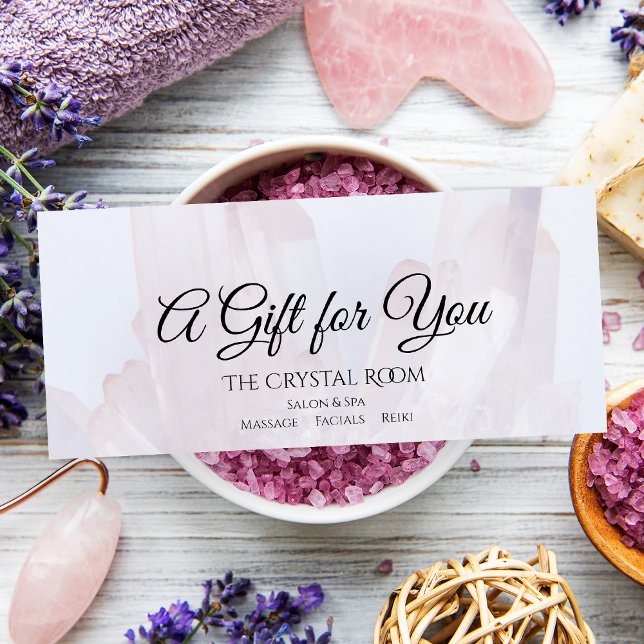 Light Purple Crystals Spa Salon Gift Certificate (Creator Uploaded)