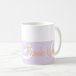 Light-purple Decorative Band Thank You Mug