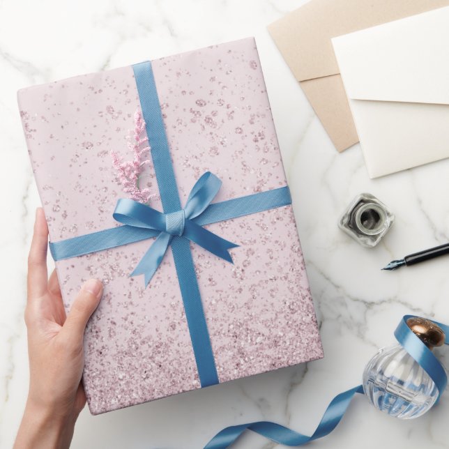 Light Purple Faux Glitter  Wrapping Paper (Gifting)