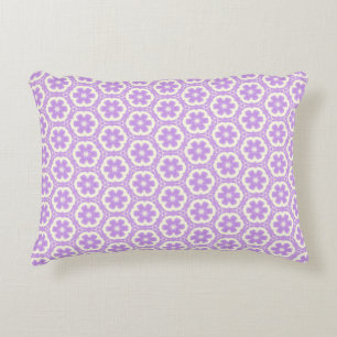 Light Purple Floral Accent Pillow