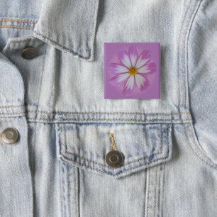 Light purple flower 15 cm square badge