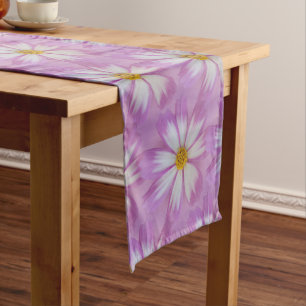 Light purple flower medium table runner