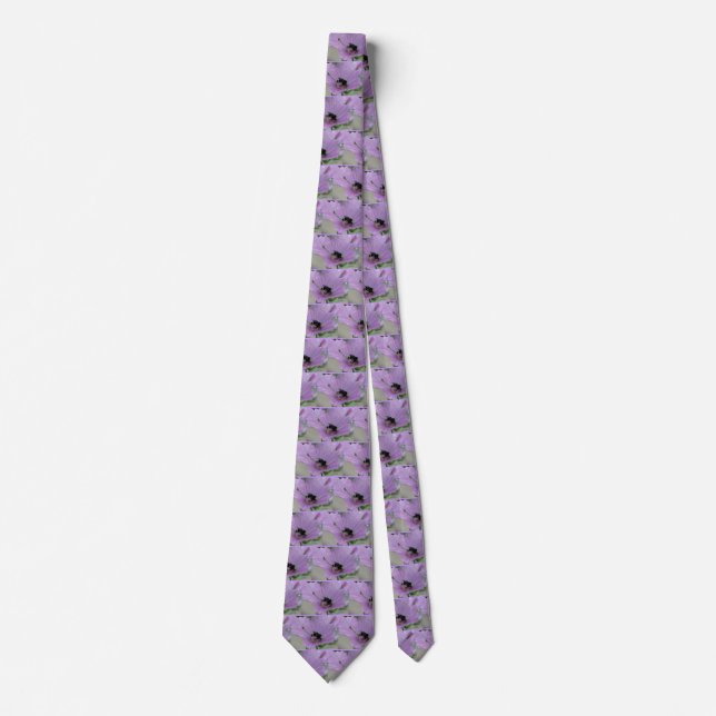 Light Purple Flower With Bee Tie (Front)
