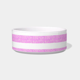 Light Purple Geometric Stripes Bowl