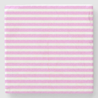 Light Purple Geometric Stripes  Stone Coaster