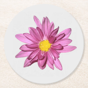 Light Purple Gerbera Paper Coaster