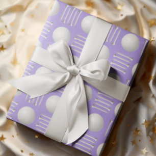 Light Purple Golf Ball and Tee Gift  Wrapping Paper