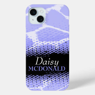 Light purple graphic animal print  iPhone 15 mini case