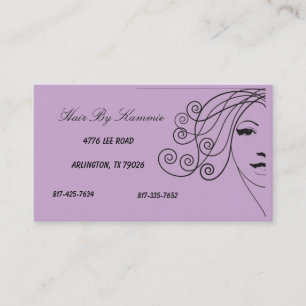 Light Purple Hair, Nail, Make-up Business Card