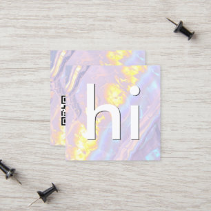 Light Purple Holographic QR Code Calling Card