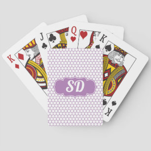 Light Purple Honeycomb Hexagon Playing Cards
