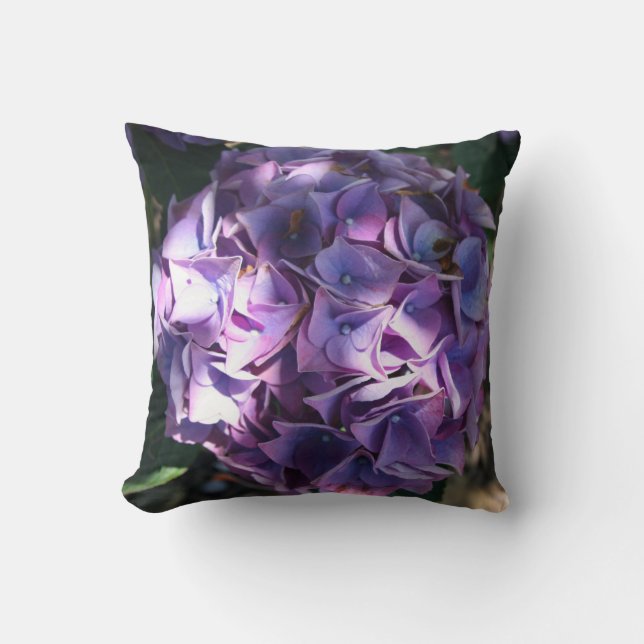 Light Purple Hydrangea Flower Cushion (Front)