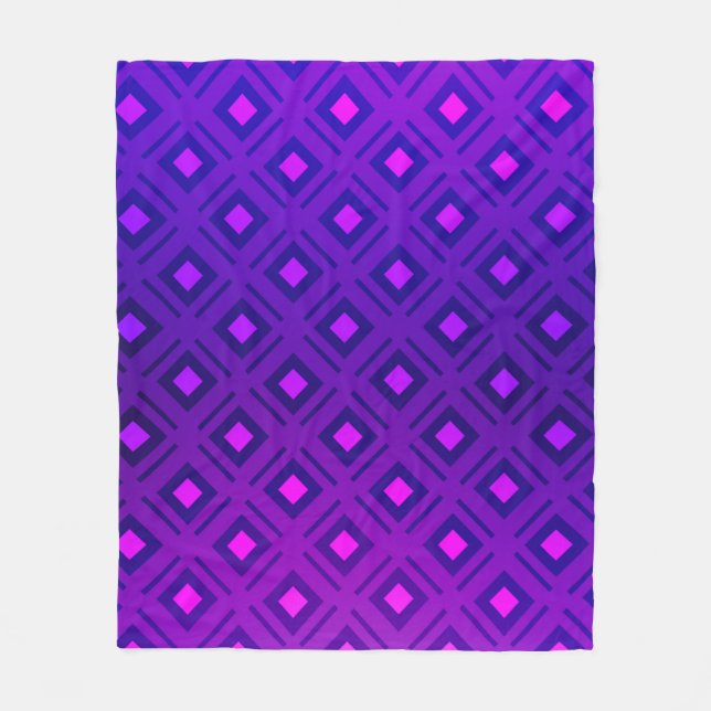 Light Purple layout with lines, rectangle. Shining Fleece Blanket (Front)