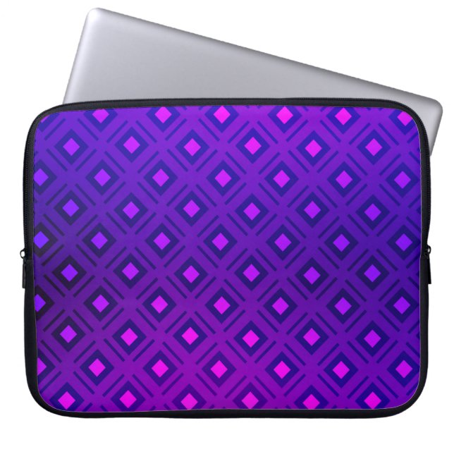 Light Purple layout with lines, rectangle. Shining Laptop Sleeve (Front)