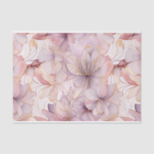 Light Purple Modern Abstract Lilies Tissue Paper