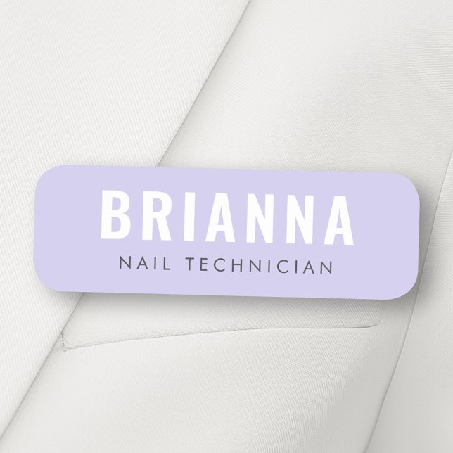 Light purple modern minimal spa studio name tag (Light purple modern minimal spa studio name tag)