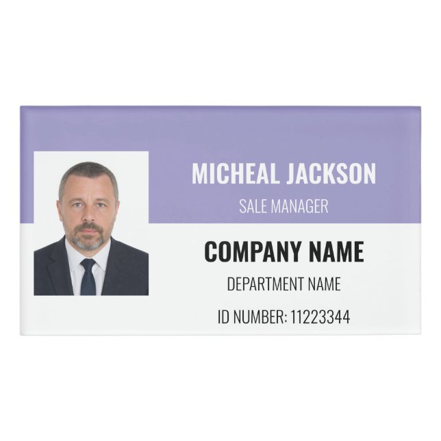 Light Purple Name Tag (Front)