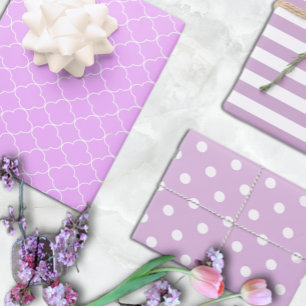 Light Purple Patterned Wrapping Paper Sheet