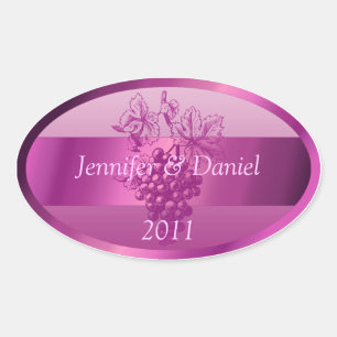 Light Purple Personalised Custom Wine Labels